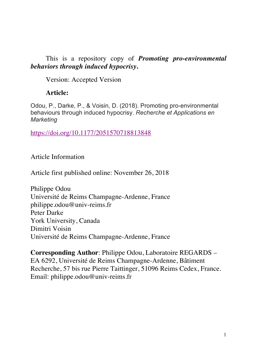 To Practice What We Preach The Use Of Hypocrisy And Cognitive - to practice what we preach the use of hypocrisy and cognitive dissonance to motivate behavior change request pdf